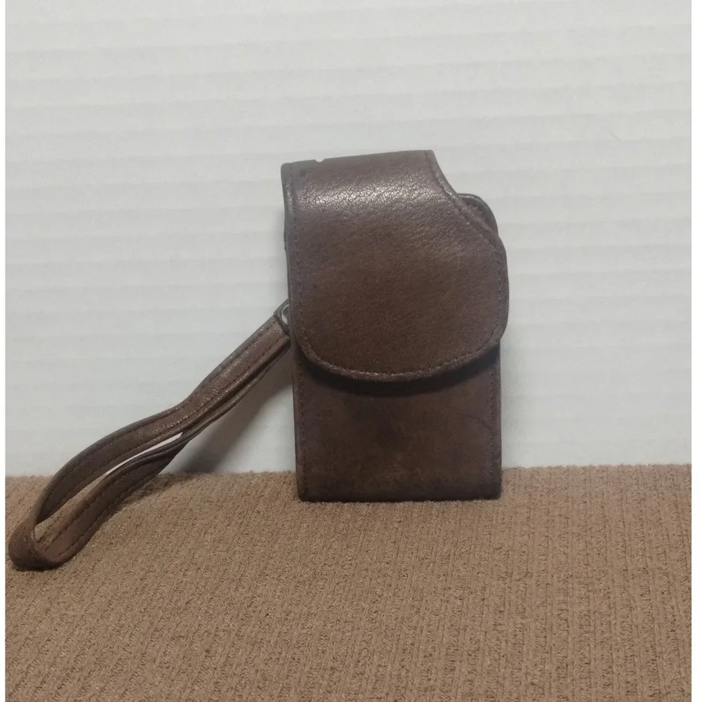 Vtg 1990's Wilsons Pelle Studio Leather Flip Phone/Wallet Crossbody Belt Clip